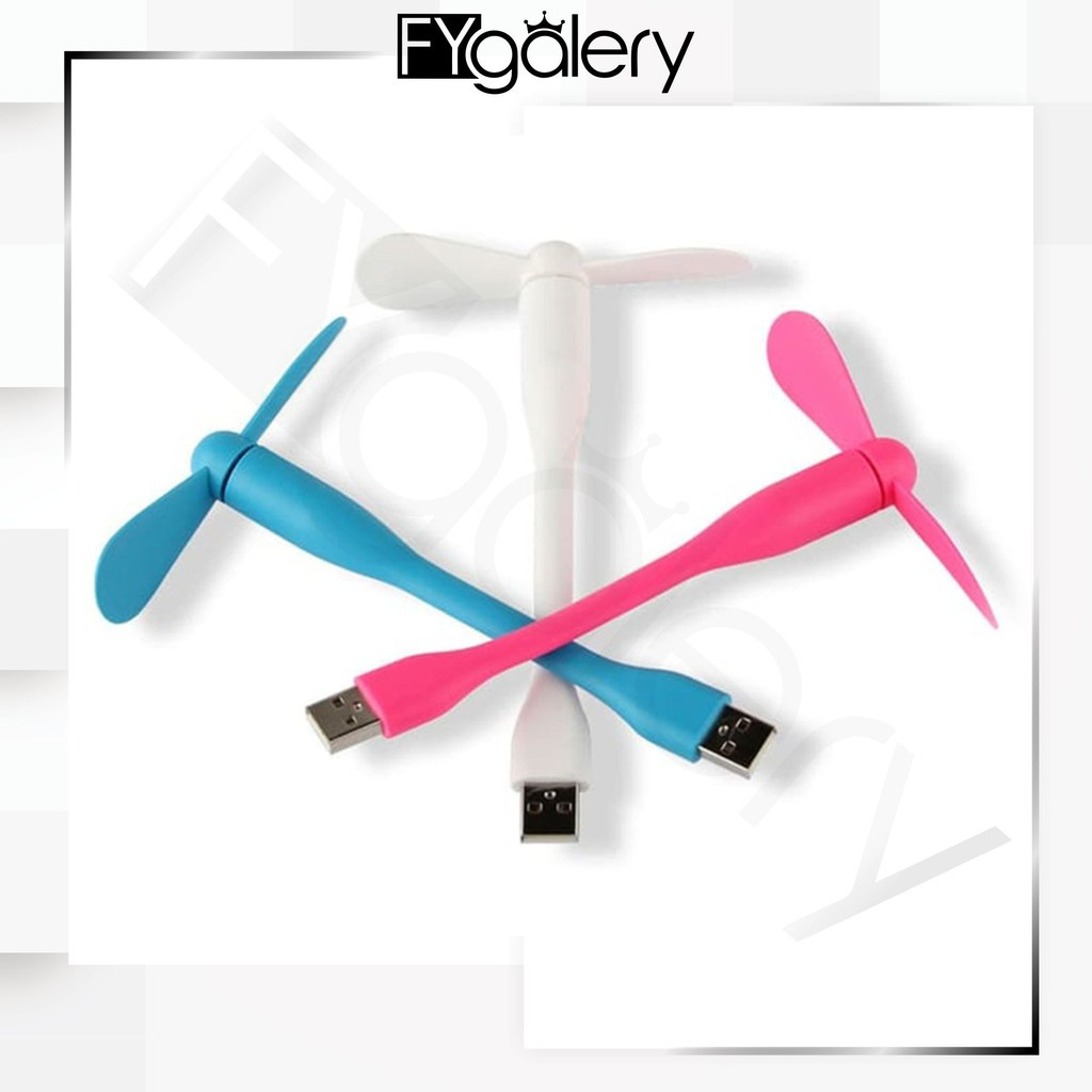 FYGALERY MFANUSB Kipas Angin USB Mini 2 Baling Flexibel / Portable Travel Fan Colok Powerbank Laptop CPU Kecil Warna