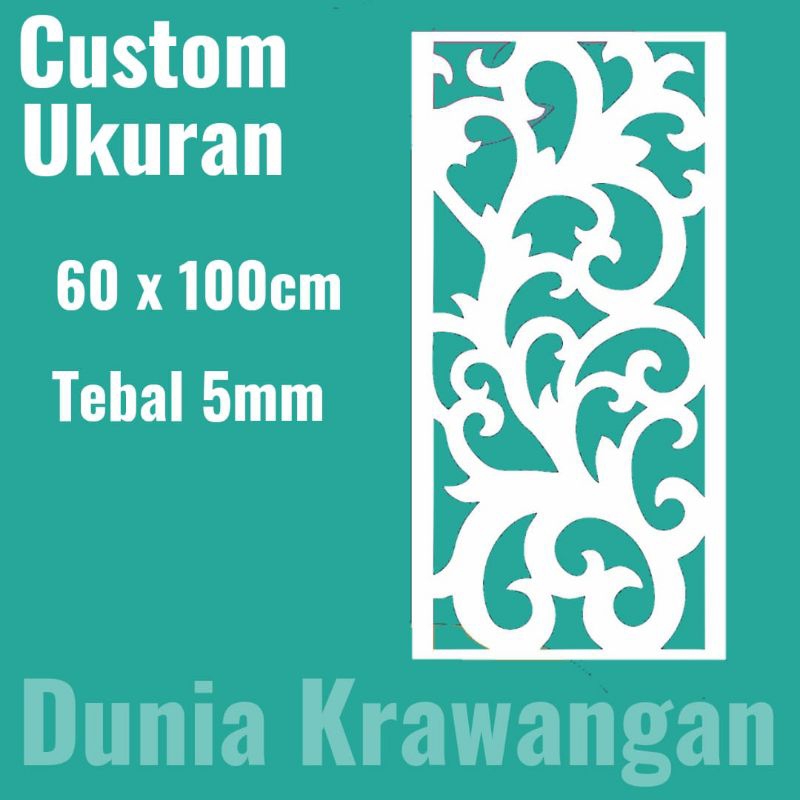 Krawangan pvc board/foam board uk 60x100cm tebal 5mm