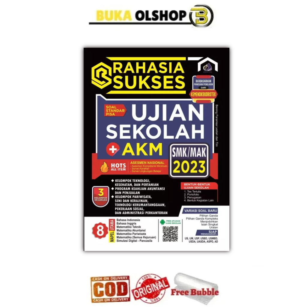 Buku Ujian Sekolah SMK 2023 : Rahasia Sukses Ujian Sekolah AKM SMK MAK 2023