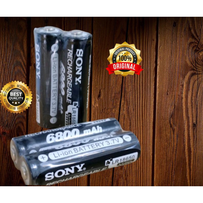 Baterai Sony 6800 mAh pala 3.7 Volt Baterai Charger Senter