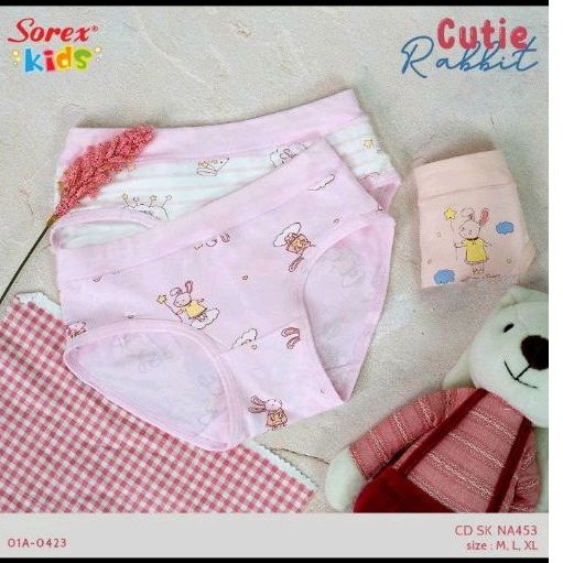 3pcs celana dalam anak cewek Sorex Kids NA 453