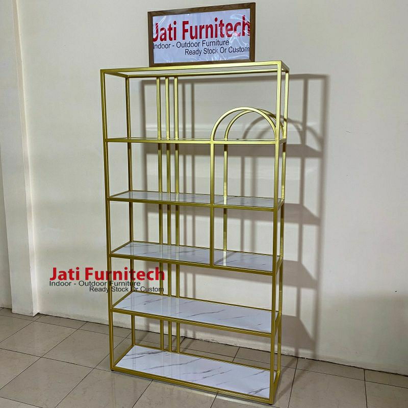 Rak Display Gold Mix Hpl Marmer - Ready Stock