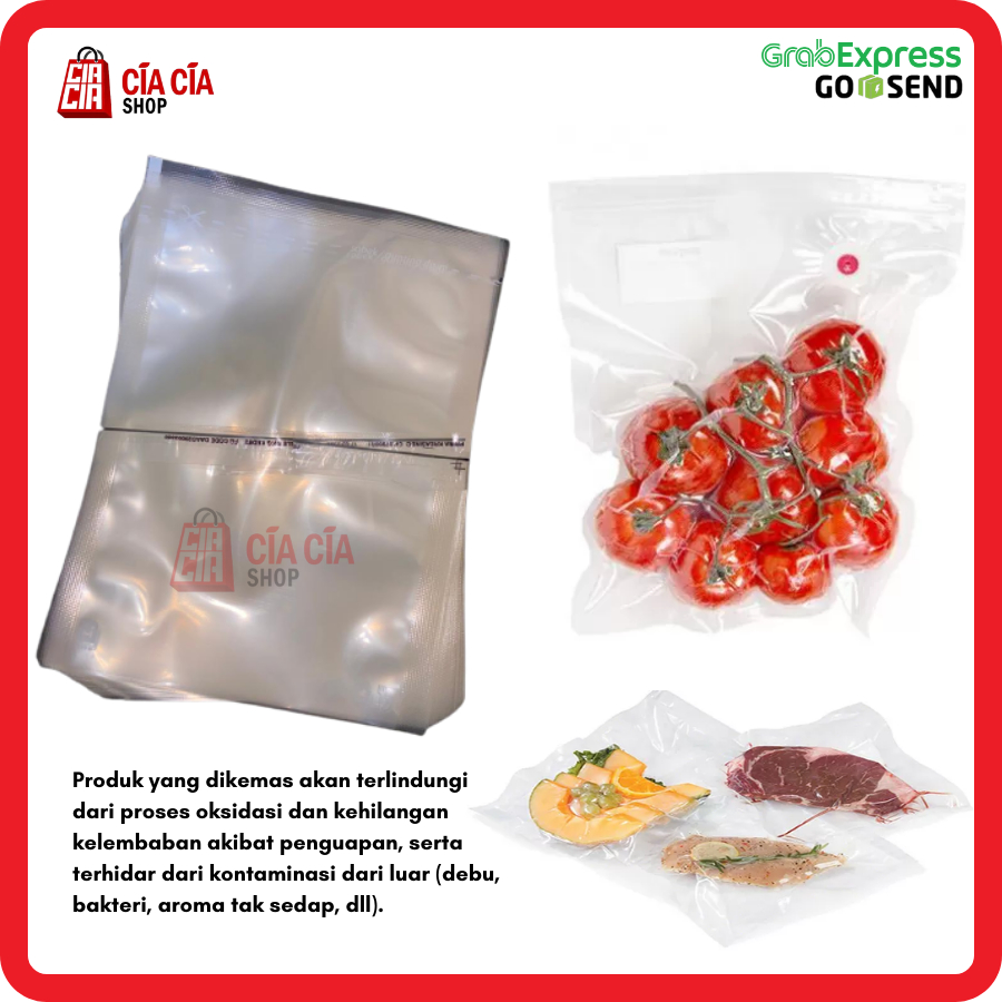 Plastik vacum 15 x 20 vacuum bag sealer 20x15 vakum plastik food grade