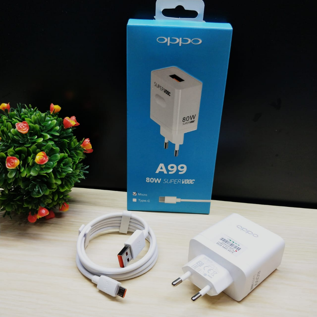 Charger Oppo A99 80W Super Vooc Power Adapter