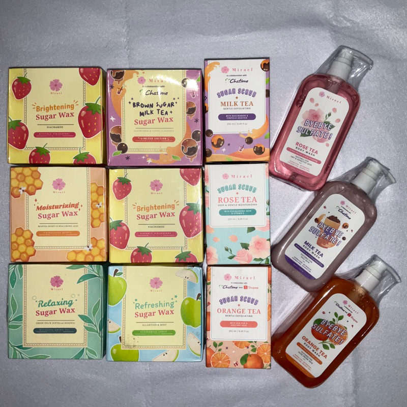 MIRAEL Brightening Strawberry | Moisturizing Honey | Relaxing Green Tea | Refreshing Apple Wax | X C