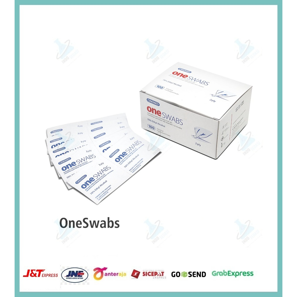 Alkohol Swab Box / Oneswab BOX isi 100 PCS - ONEMED