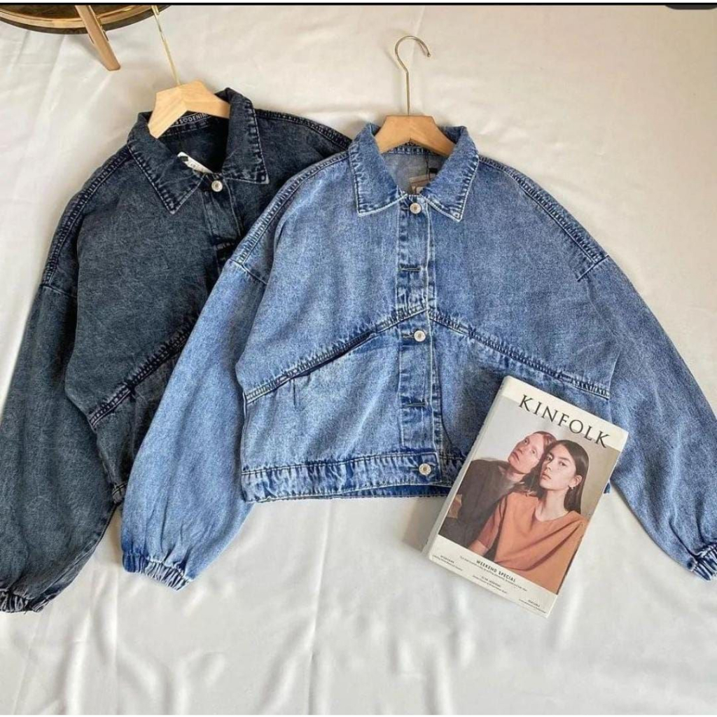 Weki Denim Jacket Vintage Oversized Qiana