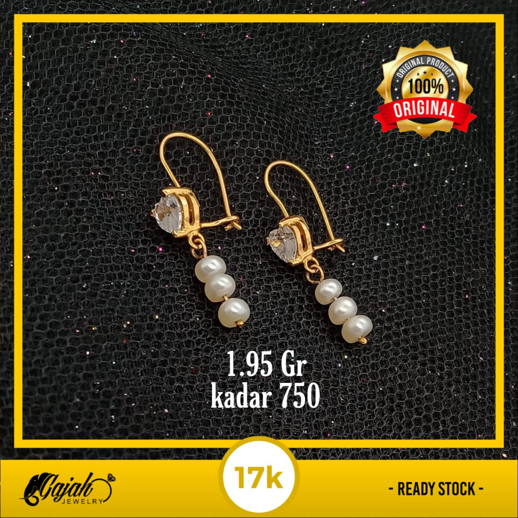 Anting emas 17K - 1.95 Gr Kadar 750 - 4931