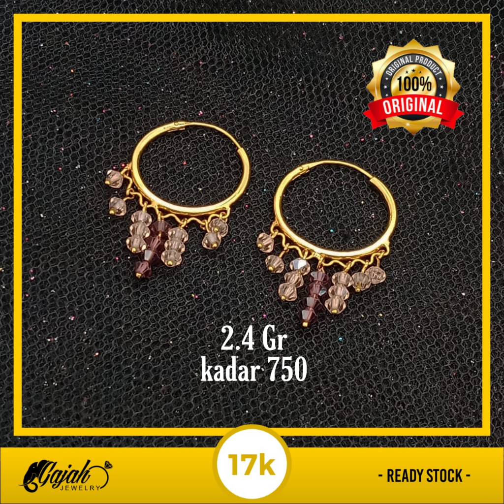 Anting emas 17K - 2.4 Gr Kadar 750 - 4930