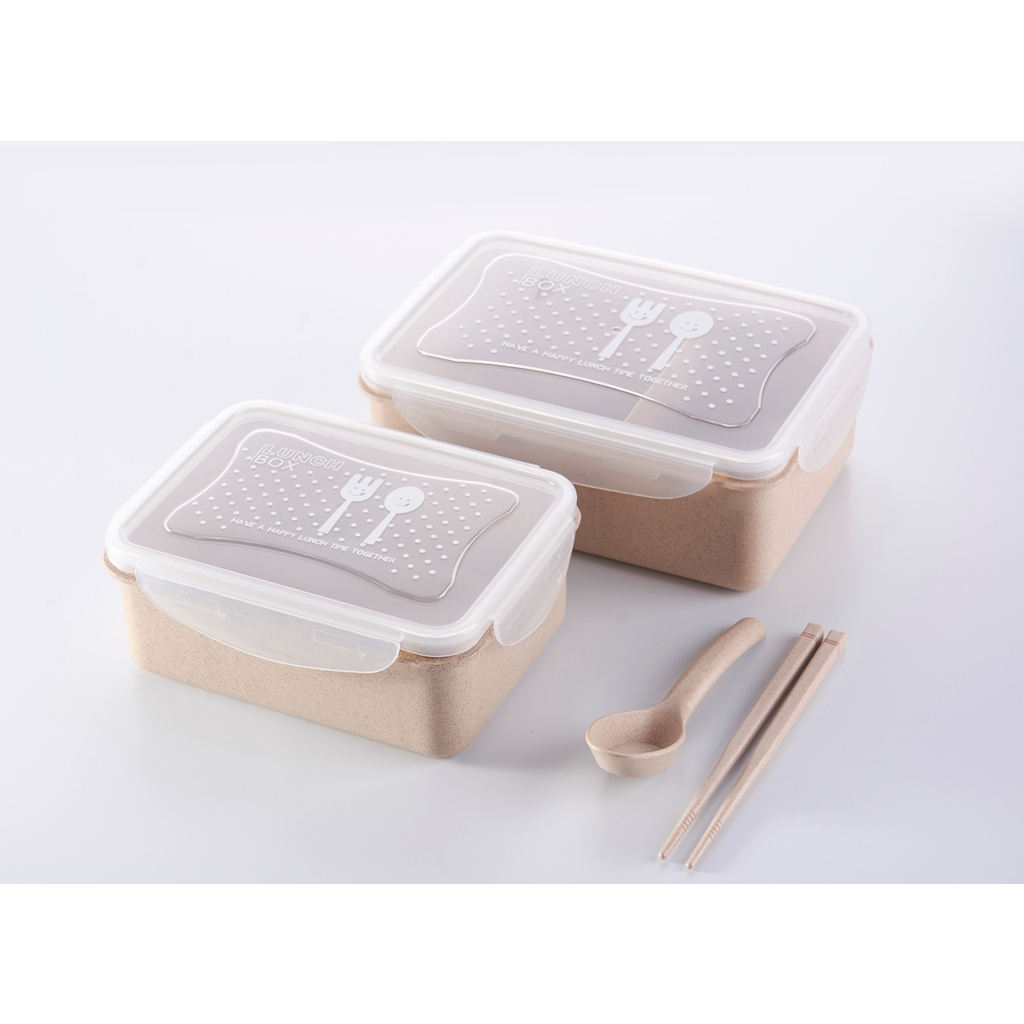 MARKASSHOP66 SET KOTAK MAKAN 2 SEKAT BAHAN SERAT GANDUM BPA FREE KODE 5425 TERBARU&quot;