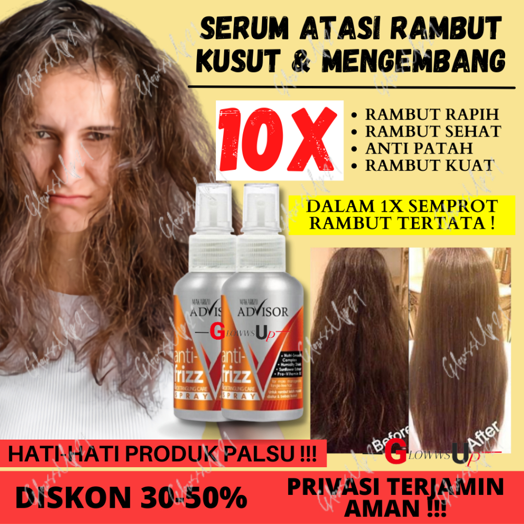 MAKARIZO ADVISOR ANTI FRIZZ 70ML - SERUM RAMBUT ANTI KUSUT MAKARIZO