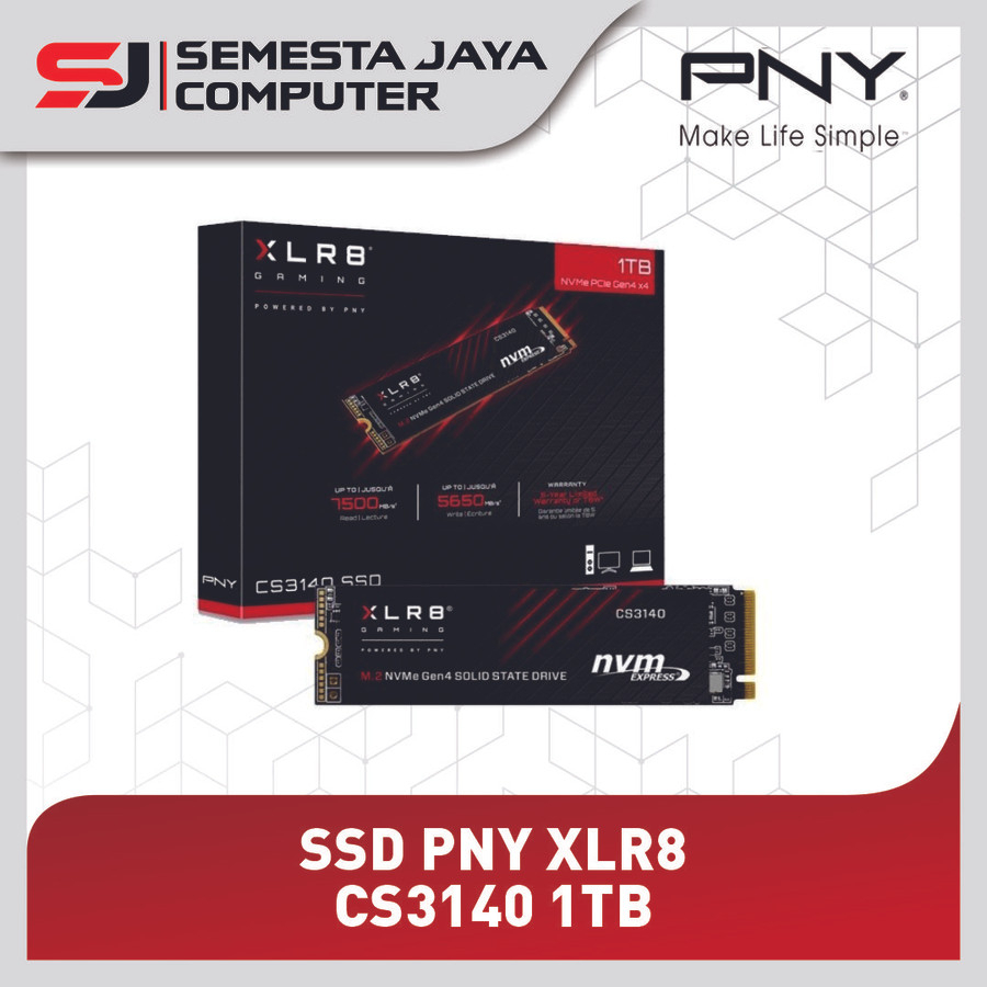 PNY XLR8 Gaming CS3140 SSD M.2 NVMe 1TB PCIe Gen4 x4 Resmi | M2 2280