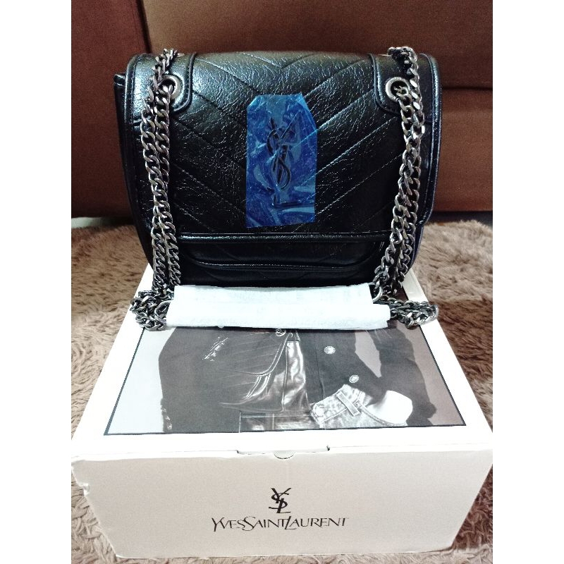 Tas Wanita Yeslong Niki Shoulder/Sling Mirror Grade Ori Full Black Double Box (New)