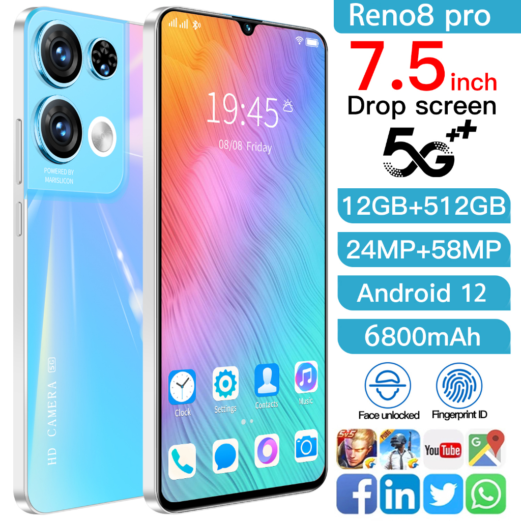 ?Bisa COD?HP Murah Reno 8 Pro+ RAM 12GB+ROM 512GB Handphone Layar Lebar 7,5 inci Kamera HD Android 12 Smartphone | hp reno 8 pro | Hp reno 8 z | hp reno 8 | hp reno 7 | hp reno 6 Pro | hp Reno 5 Pro | hp Reno 4 Pro | HP Reno 8 5g | reno 9 pro