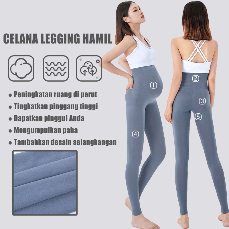 Legging Ibu Hamil Premium Active-wear Leging Hamil Celana Hamil Legging Wanita Hamil 3015