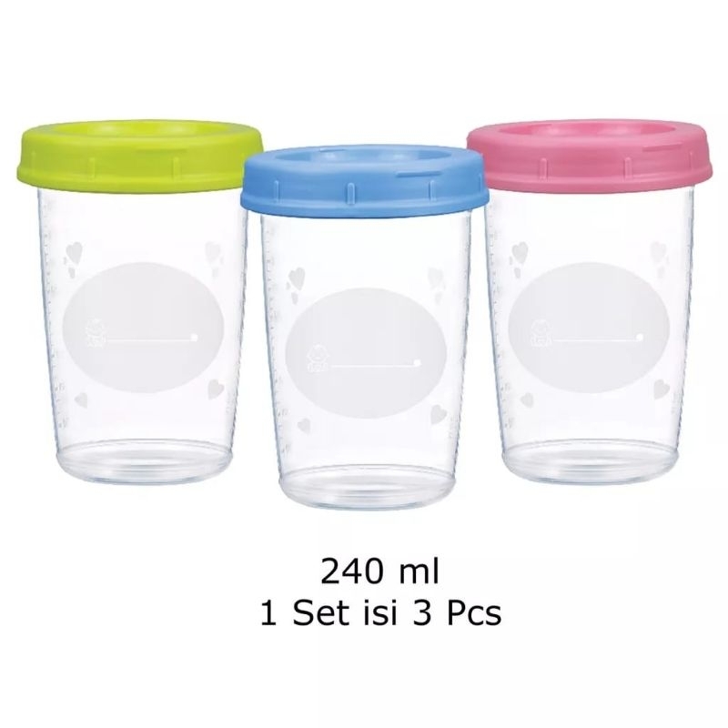 Baby safe fc04a food container 240ml isi 3 pcs