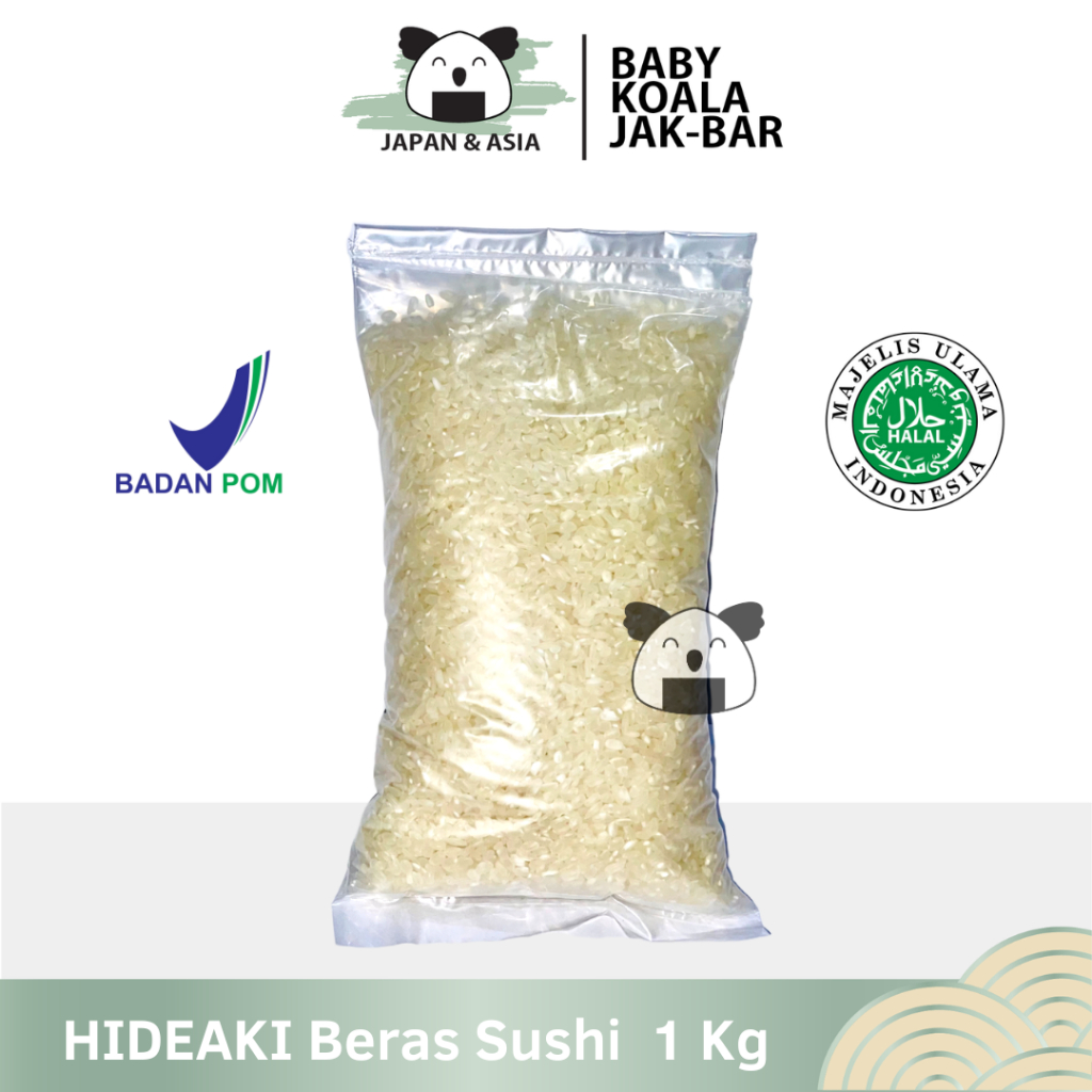 

HIDEAKI Beras Sushi Premium 1 Kg │ Japonica Rice for Kimbabb