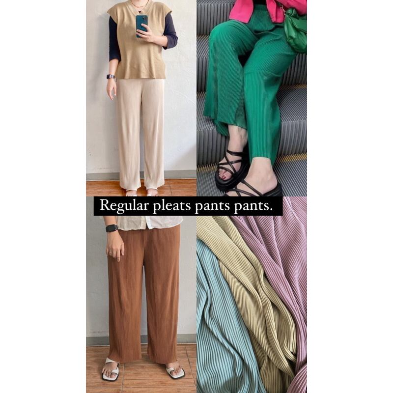 Wavy Pleated Pants by Milposhka / Celana Kulot Plisket