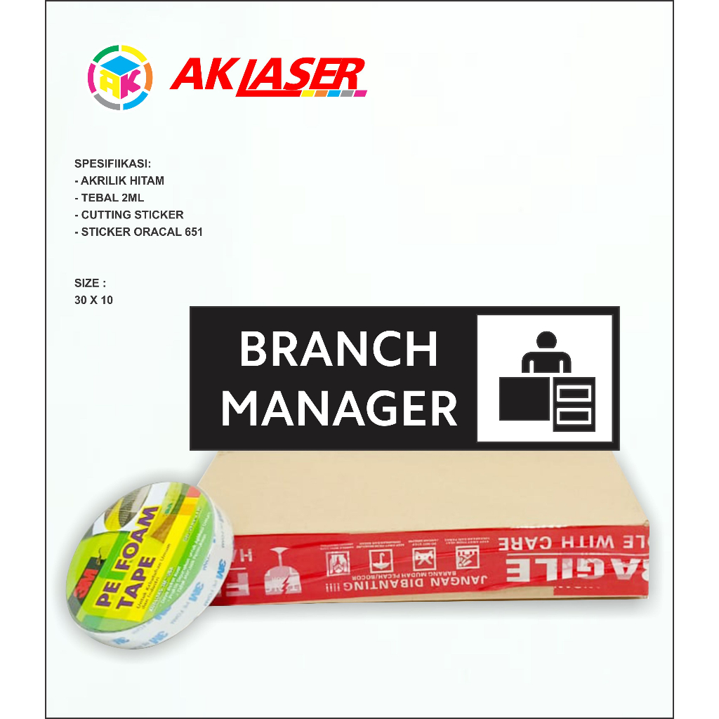 

AKRILIK SIGN BRANCH MANAGER TIPE 1