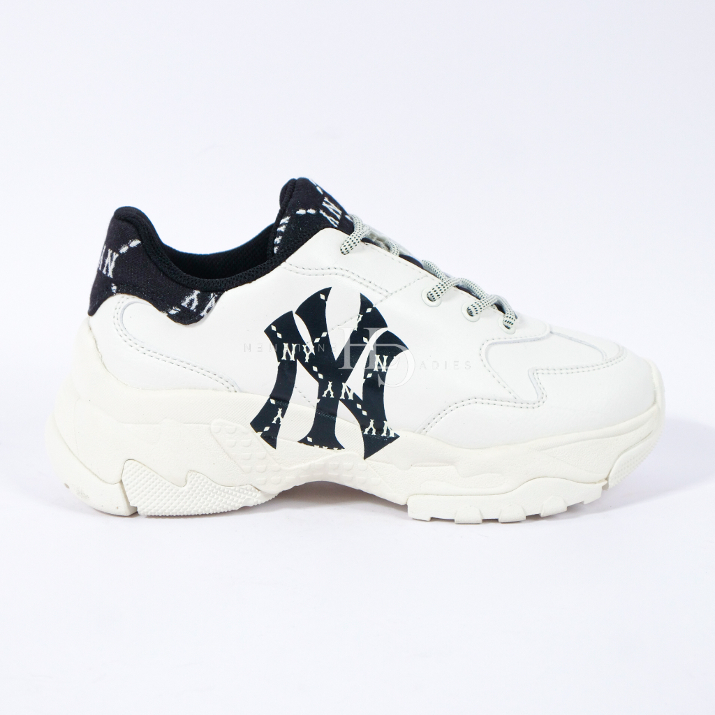 MLB NY Yankees Bigball Chunky Monogram Heel Sneaker Black