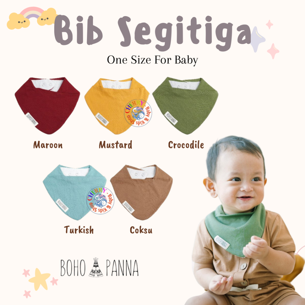 BohoPanna BIB UNISEX Slabber Bayi Slaber Anak Extra Soft CBKS