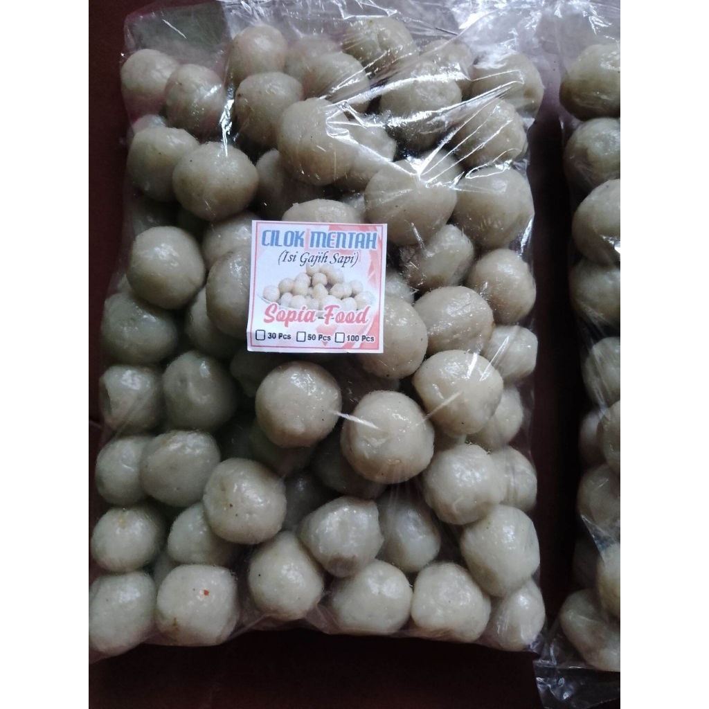 

CILOK MENTAH ISI 100 BIJI ISI GAJIH SAPI & AYAM (KEMASAN VACUM)