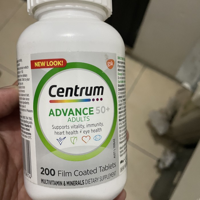 Centrum advance 50+ for adult multivitamin and minerals 200 tablet