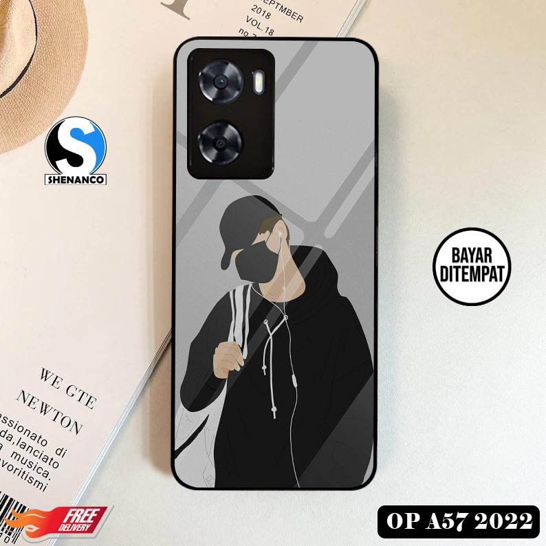 [COD]Promo Case Oppo A57 4G 2022 Gambar Wallpaper Boys Aesthetic Casing Hp Bisa Type Lain Desain Kek