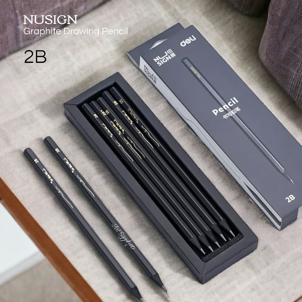 

Pensil Gambar Deli Nusign Graphite Drawing Pencil 2B
