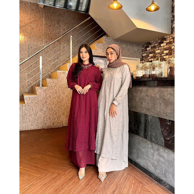 DAFITA DRESS / GAMIS BRUKAT PREMIUM/ GAMIS BRUKAT TERBARU