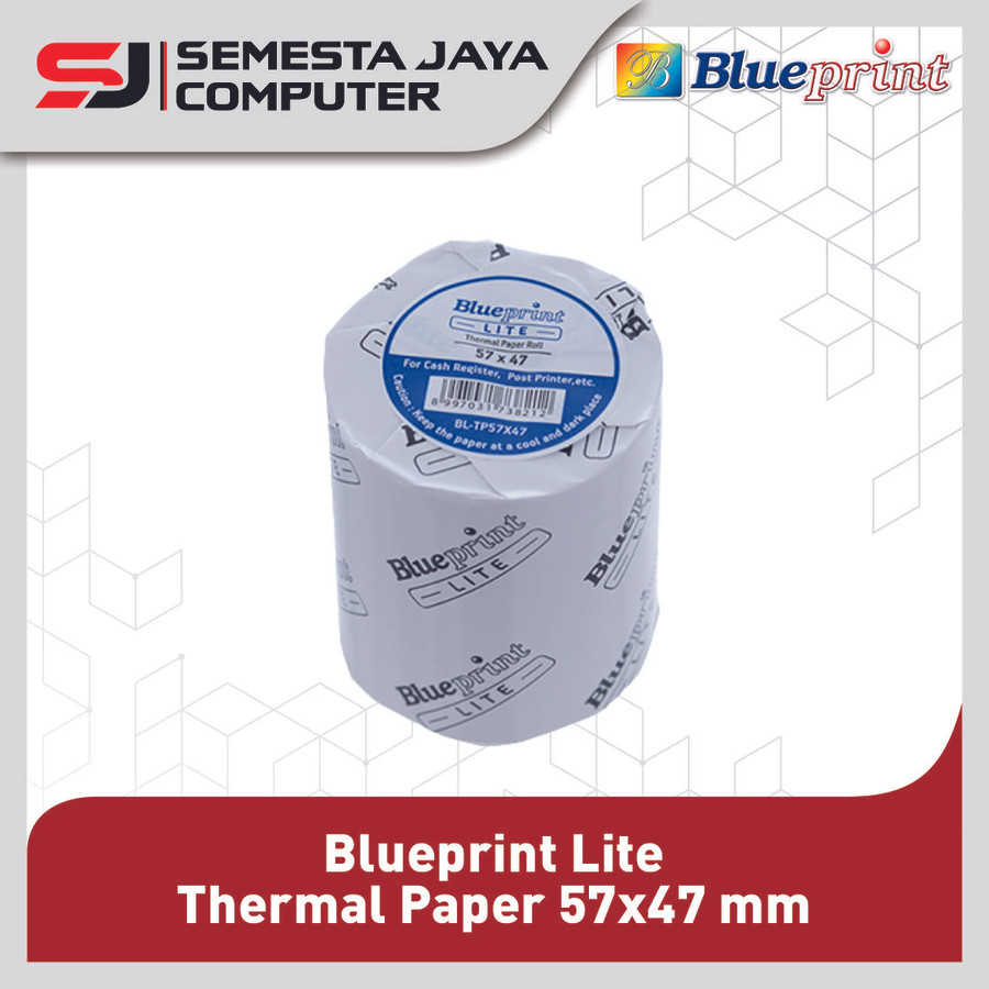 Blueprint Lite Thermal Paper 57x47 mm Kertas Termal Roll Kasir 57x47