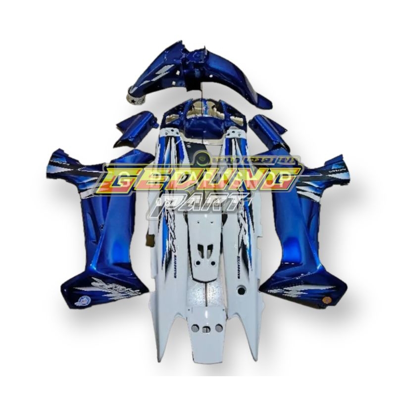 cover body full set bodi motor yamaha Fiz r fiz r fizr Milenium Biru Putih