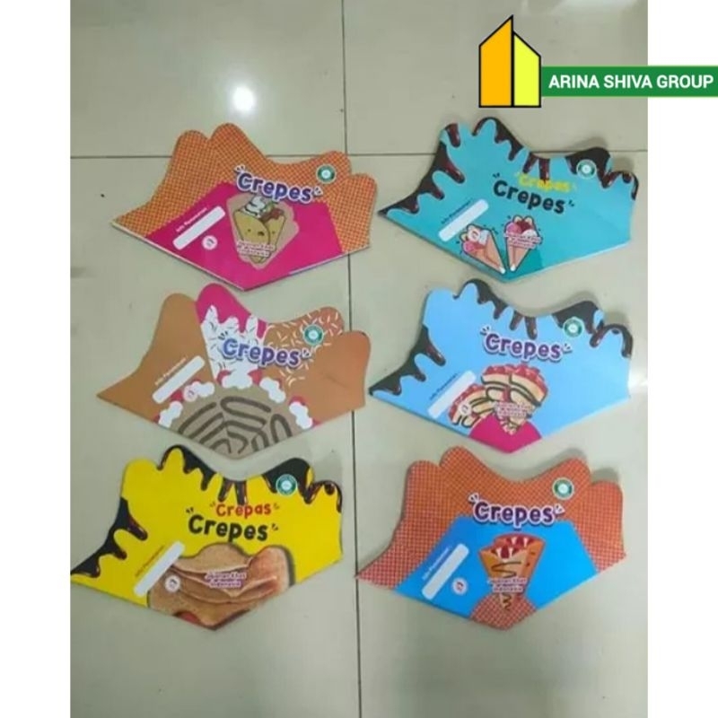

100 LEMBAR KEMASAN CREPES 3D PAPER CRAFT UKURAN 15 × 17,5 CM | KERTAS LEKER CRISPY HIGH QUALITY | BOX LEKKER WAFFLE CROFFLE PRODUK TERBARU | ARINA SHIVA GROUP 1845