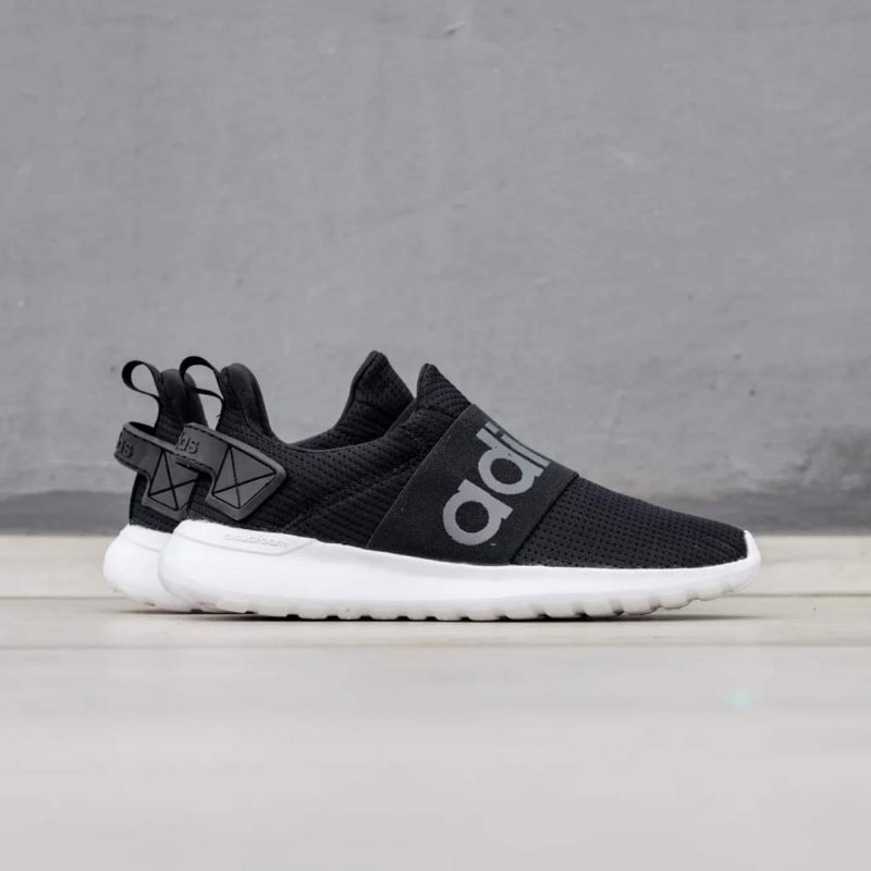 ADIDAS CLOUDFOAM LITE RACER ADAPT SLIP ON BLACK WHITE