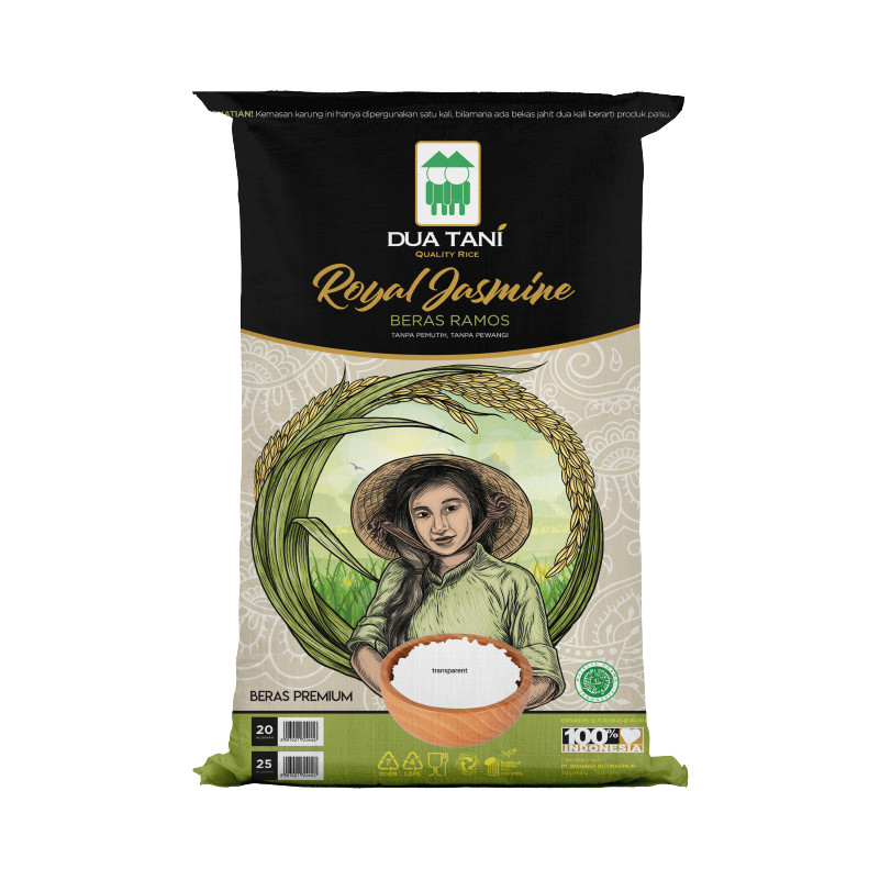 

BERAS DUATANI ROYAL JASMINE 25KG, WANGI, PULEN, PREMIUM