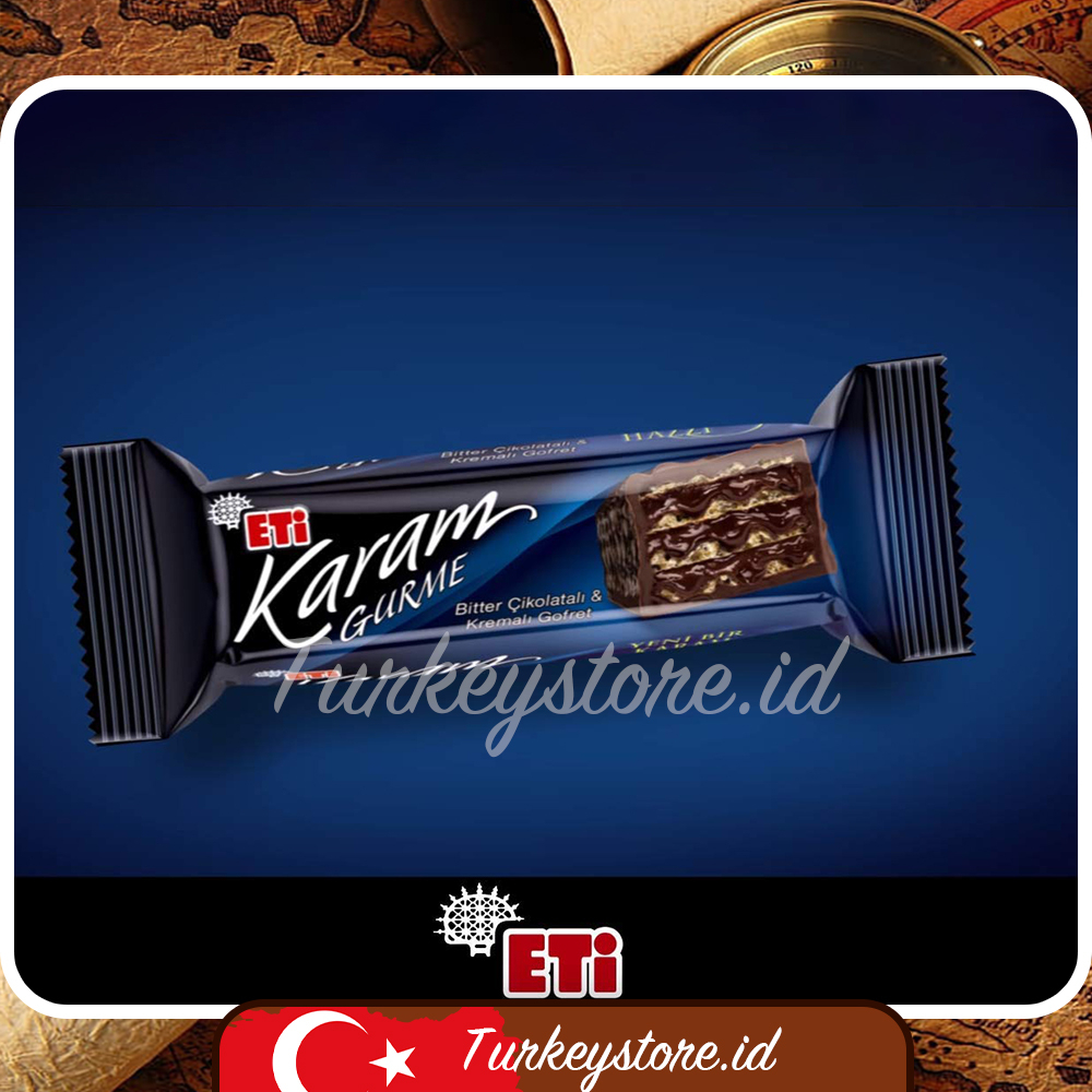 

Wafer Coklat Eti Karam Gurme Turki 50gr / Coklat Turki / Coklat Turki Murah / Wafer Coklat Turki