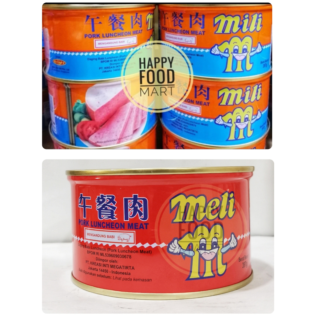 

[BPOM RI] MILI PORK LUNCHEON MEAT 397G/MELI HAM BABI/MAKANAN BABI KALENG/KORNET BABI/DAGING MALING/MA LING