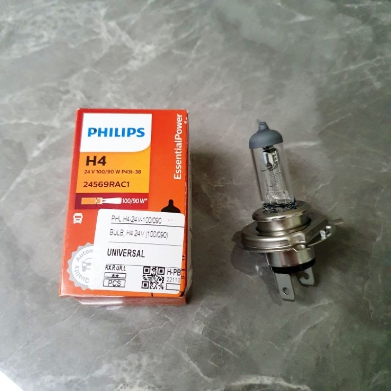 PHILIPS BOHLAM LAMPU DEPAN H4 24V 100/90W - TRUK