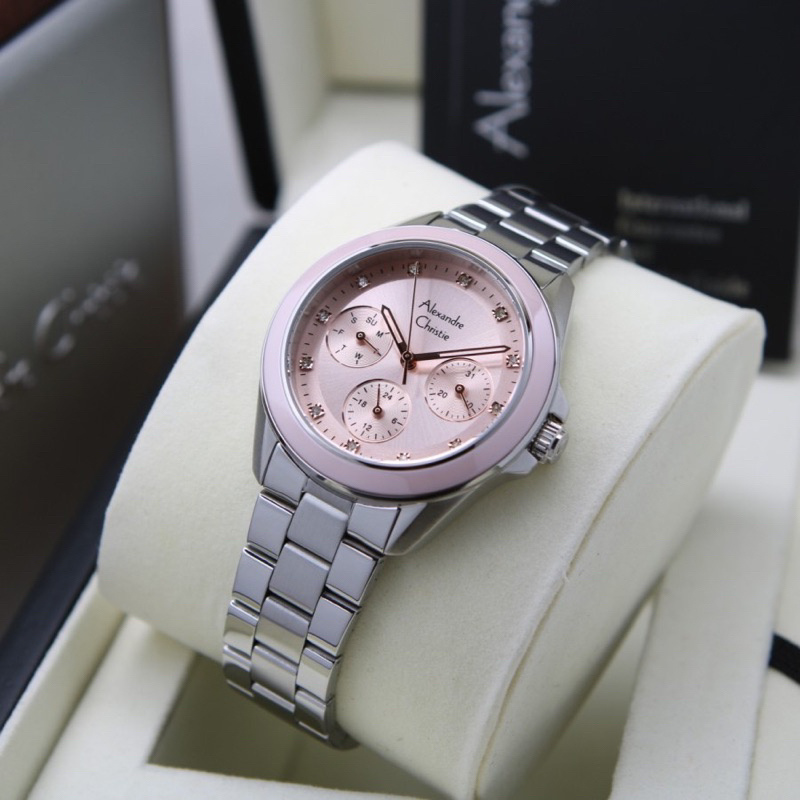 Jam tangan Alexandre Christie AC 2A50 / AC 2A53 rantai stainless wanita Original