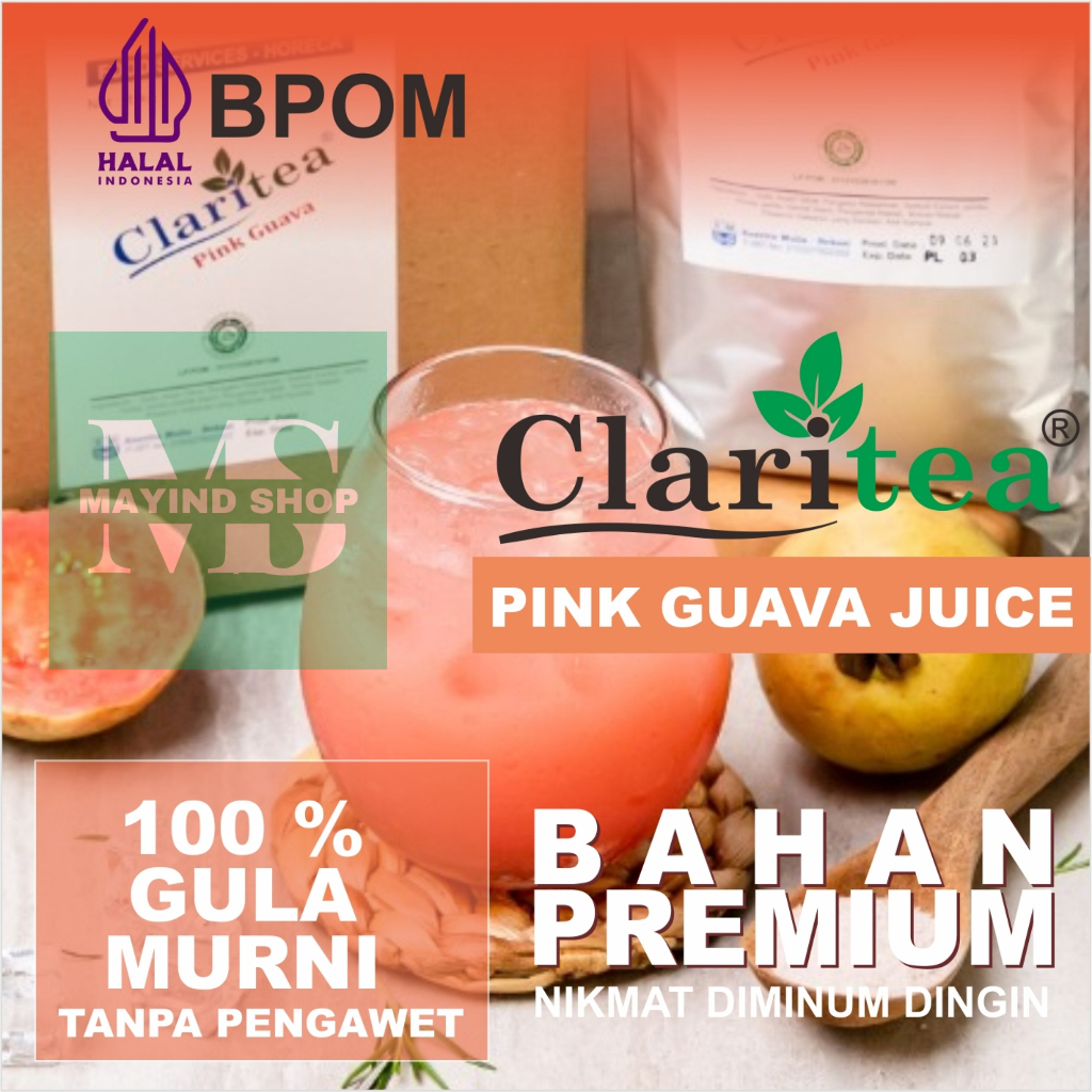 

Claritea Bubuk Minuman Rasa Jambu Biji Merah Guava (1 kg) - Claritea Jus Jambu