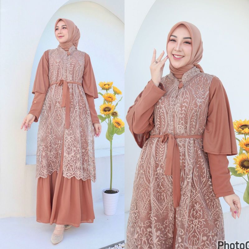 LALISA DRESS CARDI (2 IN 1)//OUTER+INNER TERPISAH BISA LEPAS PASANG//SERAGAMAN KELUARGA//BAJU PESTA LAMARAN//KEBAYA WISUDA//BAJU KONDANGAN//BAJU LEBARAN//KEBAYA ORIGINAL//KEBAYA MODERN//ORIGINAL BY PELANGI JAYA//MDHBROTHER