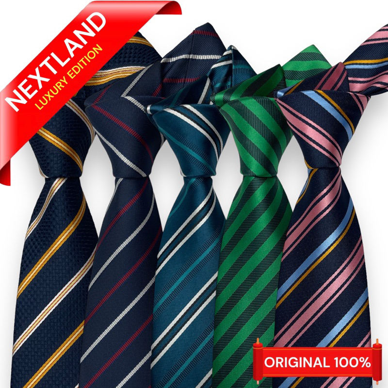 NEXTLAND - DASI PRIA striped edition dasi kantor formal wedding tie