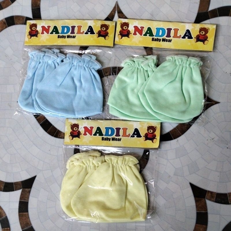 grosir 1 lusin set sarung tangan/sarung kaki polos model kerut