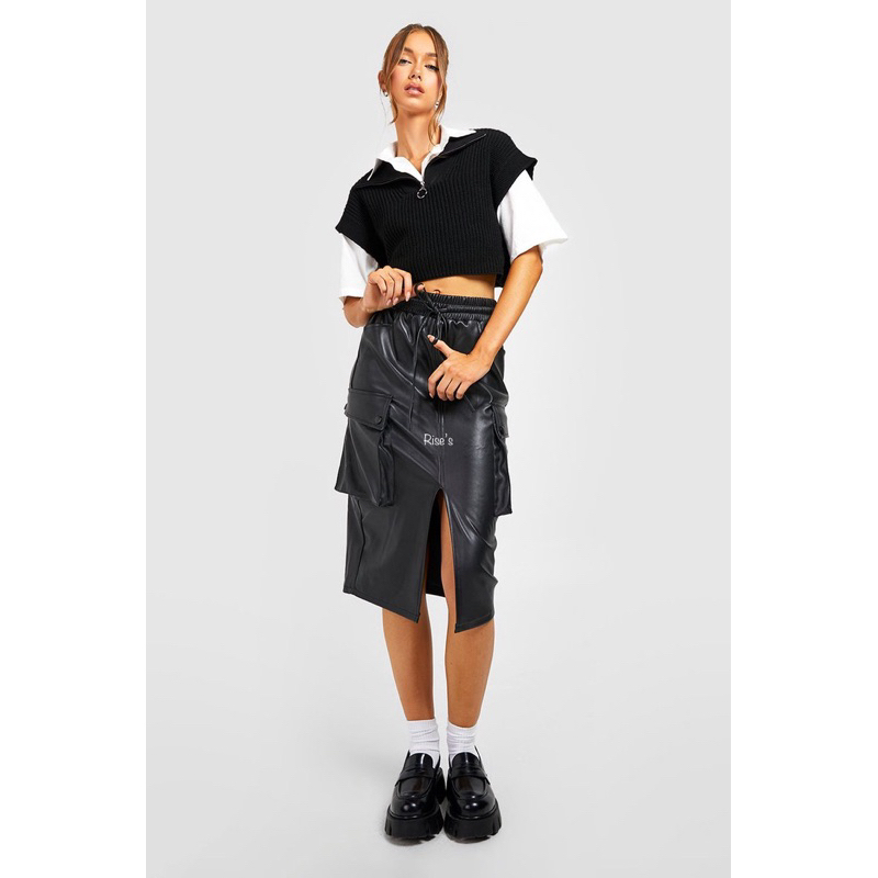 Rise’s Cargo Leather Skirt