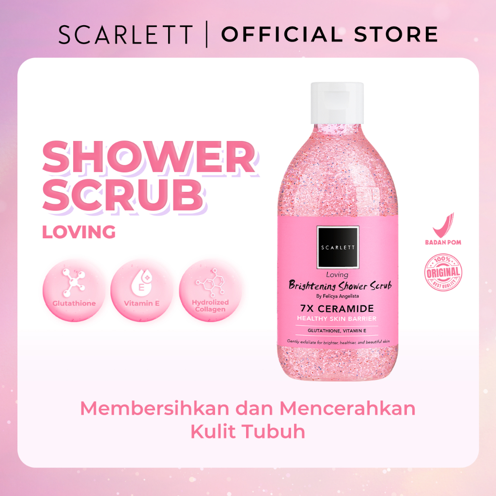 Scarlett Whitening Loving New Varian / Shower scrub/Body scrub/Lotion/Body serum/Body Cream