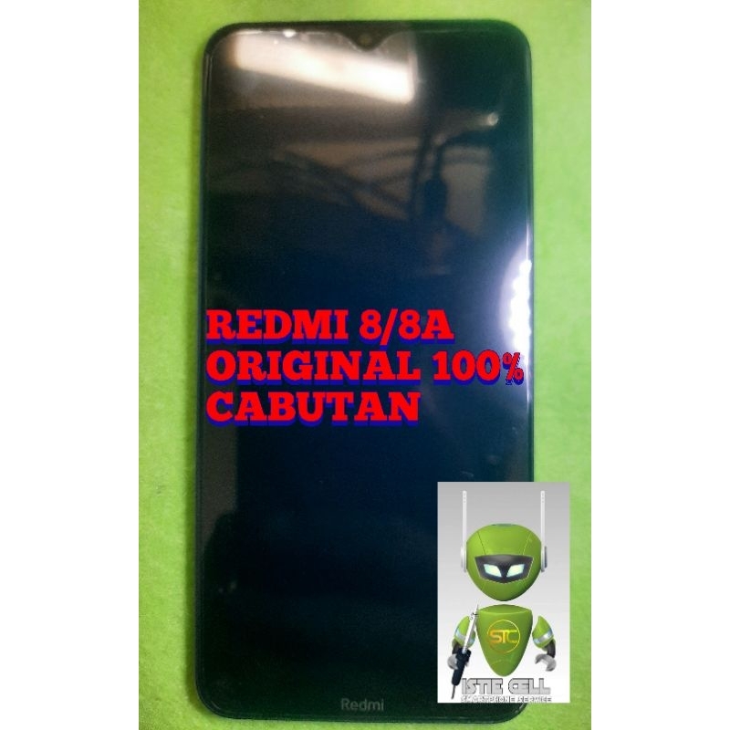 LCD REDMI 8/8A + FRAME ORIGINAL 100% CABUTAN