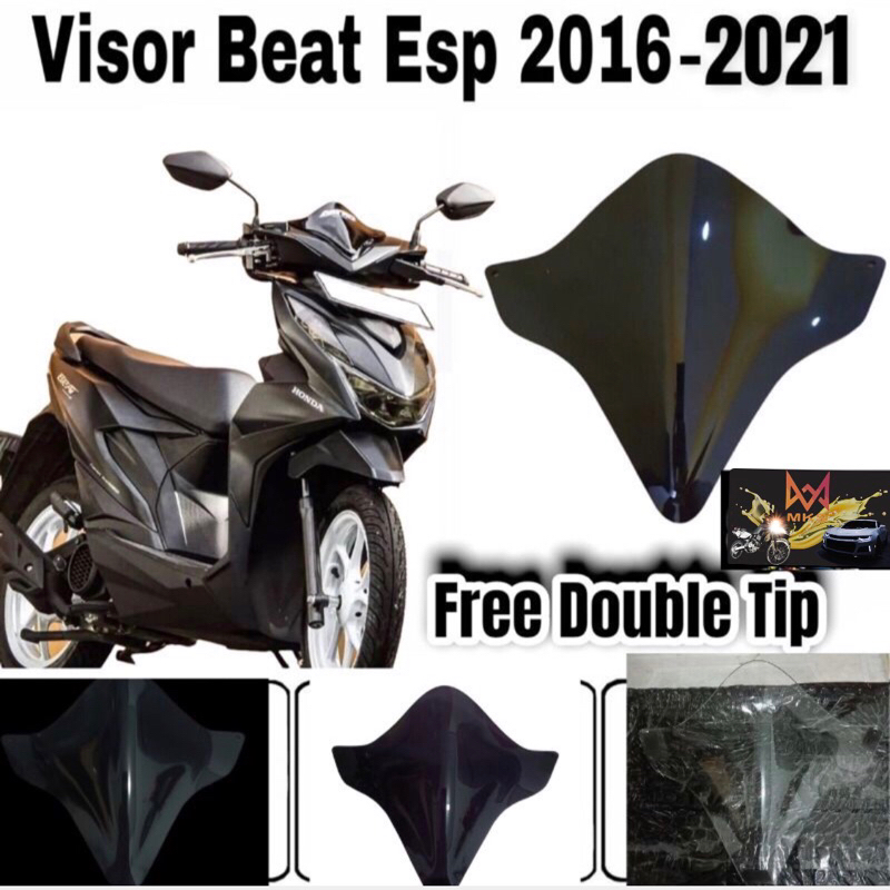 VISOR BEAT FI BEAT /BEAT DELUXE 2016- 2020 SMOKE BENING HITAM ICE BLUE