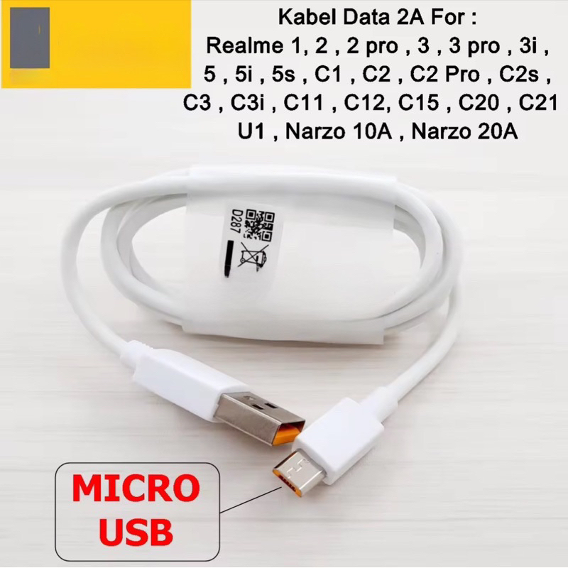 Kabel data realme ori micro usb kabel realme 5/ 5i/C2/ C3/C11/C12/C15/C20/C21/2 pro/ 3 pro