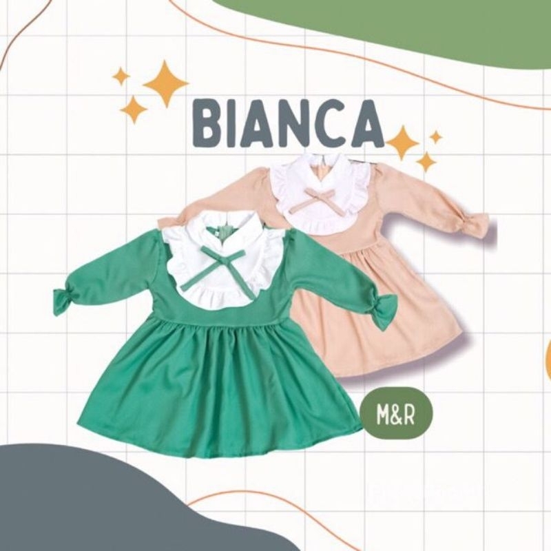 TUNIK ANAK PEREMPUAN BIANCA DRESS TERBARU/1-8TAHUN