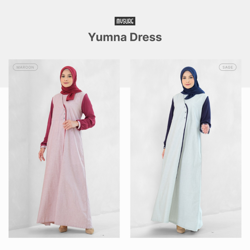 [READY SIAP KIRIM] Gamis YUMNA DRESS Ori By MYSURE Gamis Dewasa Murah